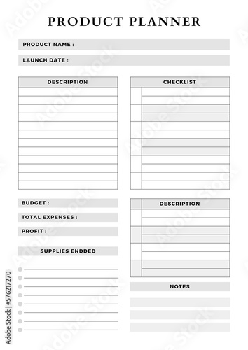 Minimalist planner pages templates. Printable Life & Business Planner Set. Life and business planner. product planner 