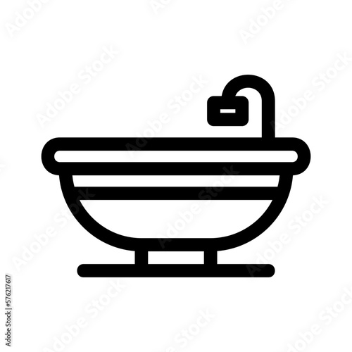 bathtub icon or logo isolated sign symbol vector illustration - high quality black style vector icons 