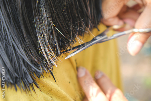 hair cut in the salon