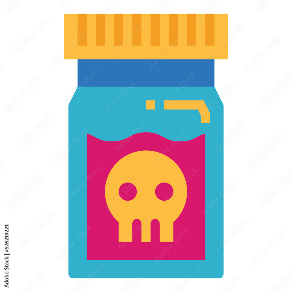 poison flat icon style poison flat icon style