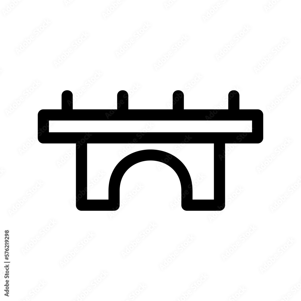 bridge icon or logo isolated sign symbol vector illustration - high quality black style vector icons
