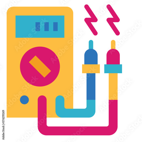 Multimeter flat icon style photo