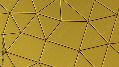 Golden texture background, Gold geometry background, pattern of yellow triangles