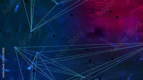 Abstract node network background image.