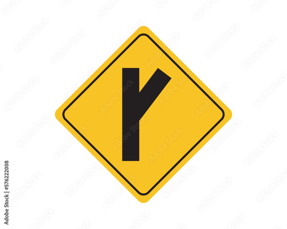 Merges right traffic road sign. Merges right traffic. Merging traffic from right. Merges right traffic road sign. Merges right traffic. Merging traffic from right.