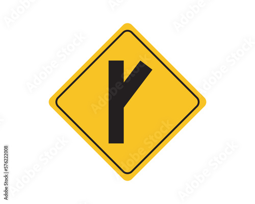 Free Download Merges right traffic road sign. Merges right traffic. Merging traffic from right. - GFXLoad