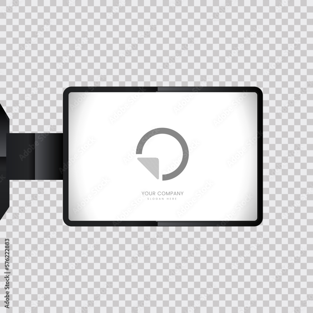 Outdoor light box mock-up for on transparency background, a blank advertising billboard. vector light box signboard mockup for branding advertising Outdoor light box mock-up for on transparency background, a blank advertising billboard. vector light box signboard mockup for branding advertising