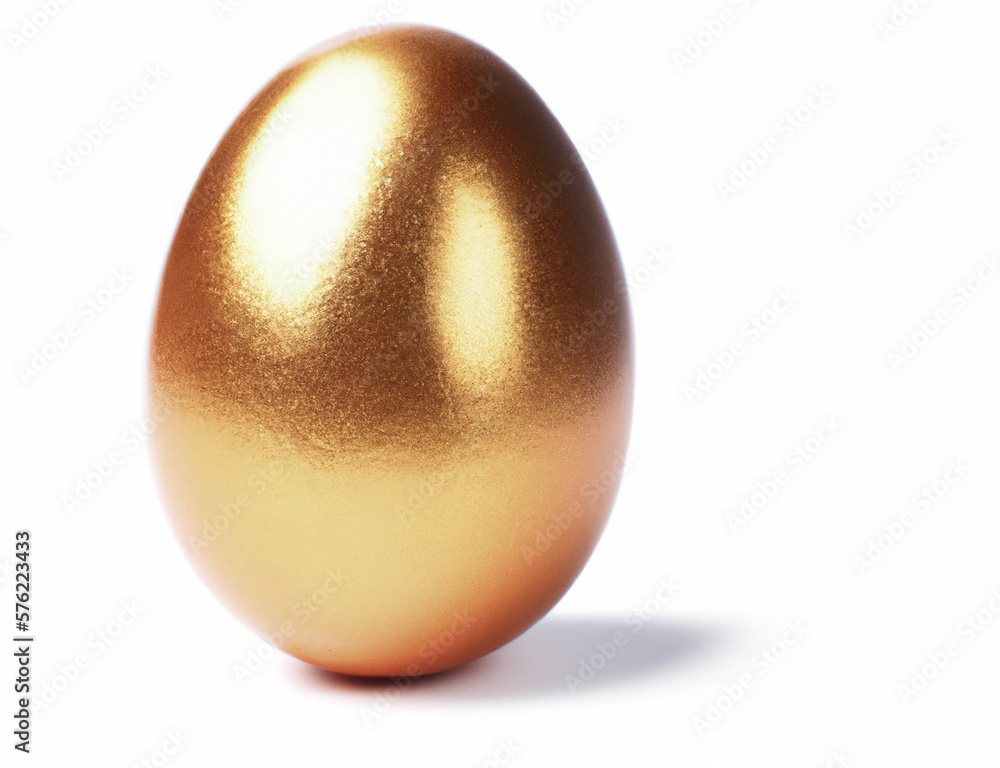 Golden egg isolated on white background, Golden egg isolated on white background,