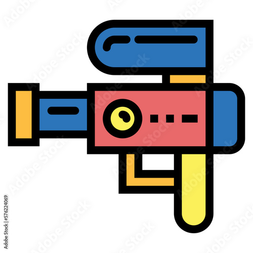 blaster filled outline icon style