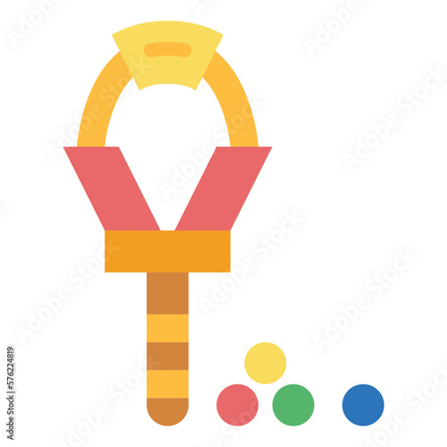 slingshot flat icon style