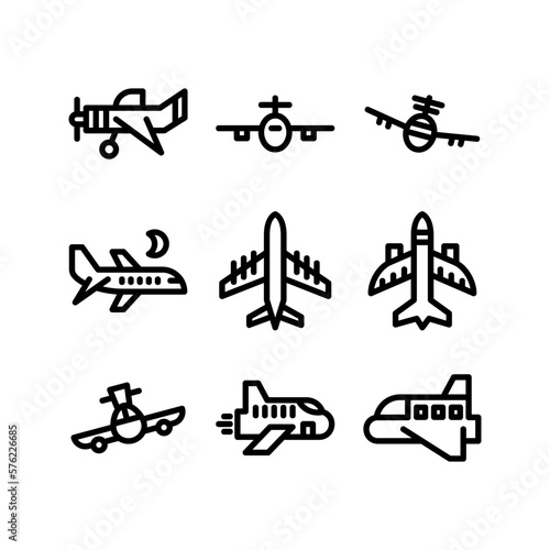 plane icon or logo isolated sign symbol vector illustration - high quality black style vector icons  © kamal az zahra