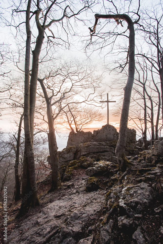 Gipflelkreuz im Abendrot 