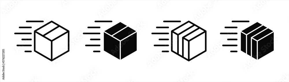 box package icon set. delivery box icon symbol sign collections, vector illustration box package icon set. delivery box icon symbol sign collections, vector illustration