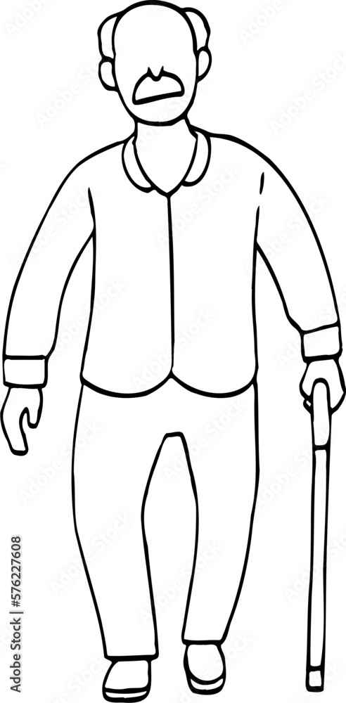 elderly illustration. elderly illustration.