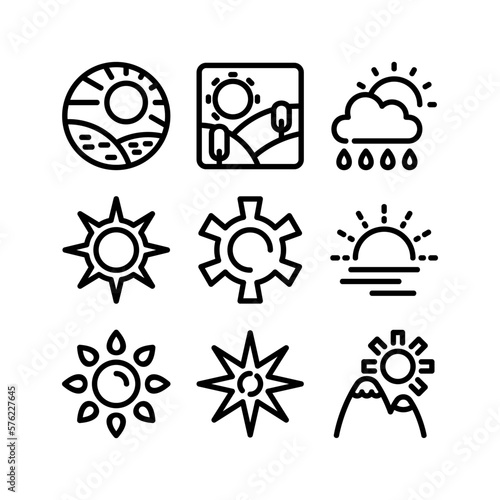 sunshine icon or logo isolated sign symbol vector illustration - high quality black style vector icons 