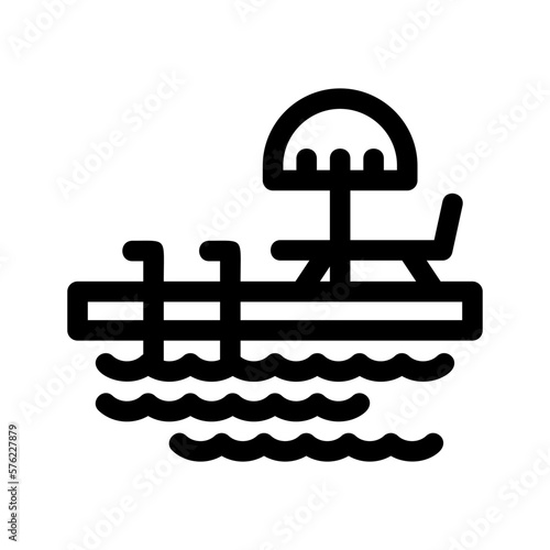 swimming pool icon or logo isolated sign symbol vector illustration - high quality black style vector icons 