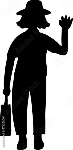 elderly illustration.