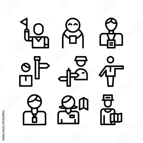 tour guide icon or logo isolated sign symbol vector illustration - high quality black style vector icons
