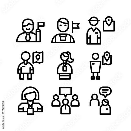 tour guide icon or logo isolated sign symbol vector illustration - high quality black style vector icons
