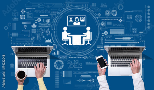 Tableau sur toile Concept of teleconference