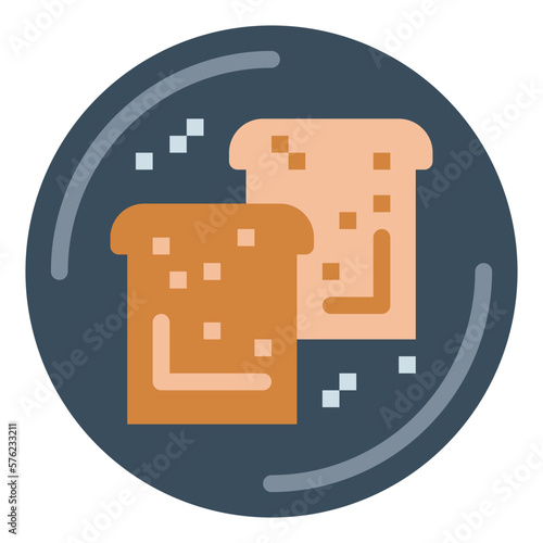 toast flat icon style