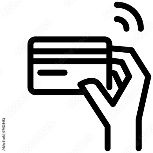 credit card black outline icon