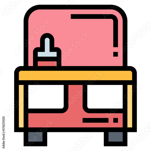 booster seat filled outline icon style