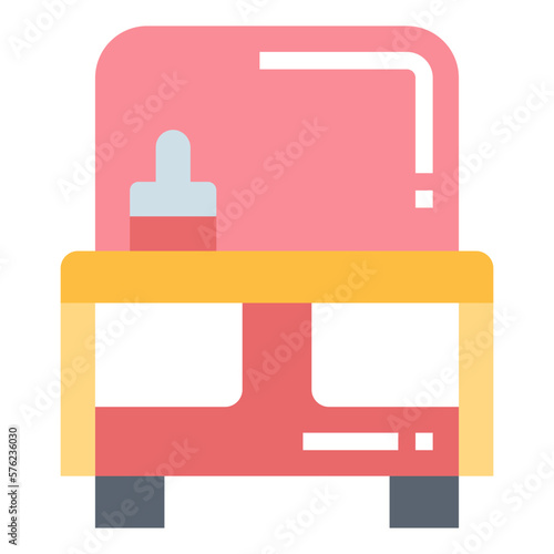 booster seat flat icon style