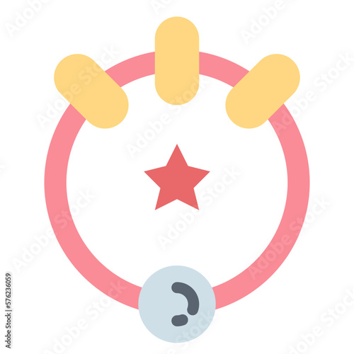 rattle flat icon style