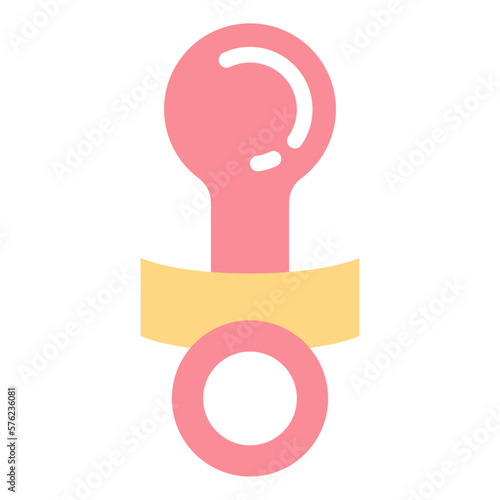 pacifier flat icon style