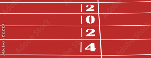 finish line track running with title 2024