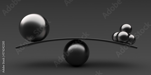 Equilibrium balance. Geometric concept. Minimal modern background © VERSUSstudio