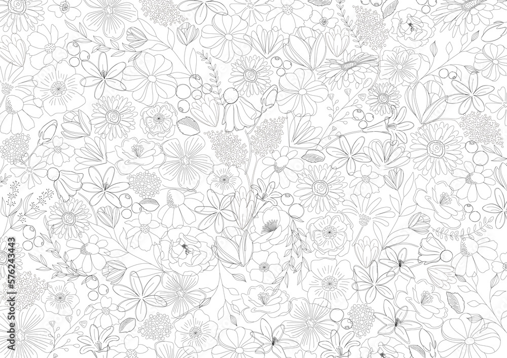 花 シンプル、線画、ナチュラル 美しい線画のボタニカル背景素材 花 シンプル、線画、ナチュラル 美しい線画のボタニカル背景素材