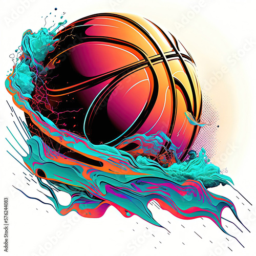 creative basketball design for the college championship league with generative ai technology