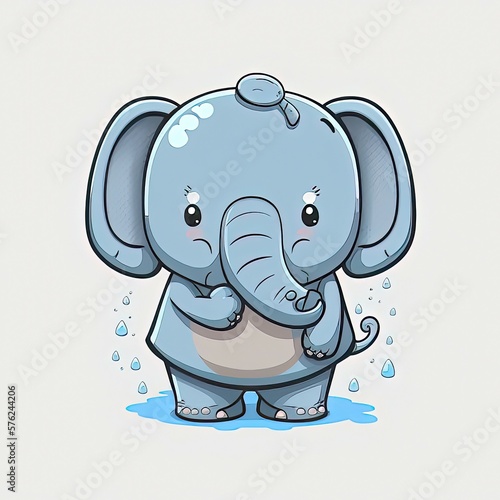 cartoon elephant a fauna themed for pet lovers with generative ai technology