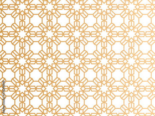 Islamic pattern decoration design that is golden, suitable for all backgrounds of brochures, invitations and so on