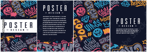 Graffiti flyers templates, this templates can be used as posers