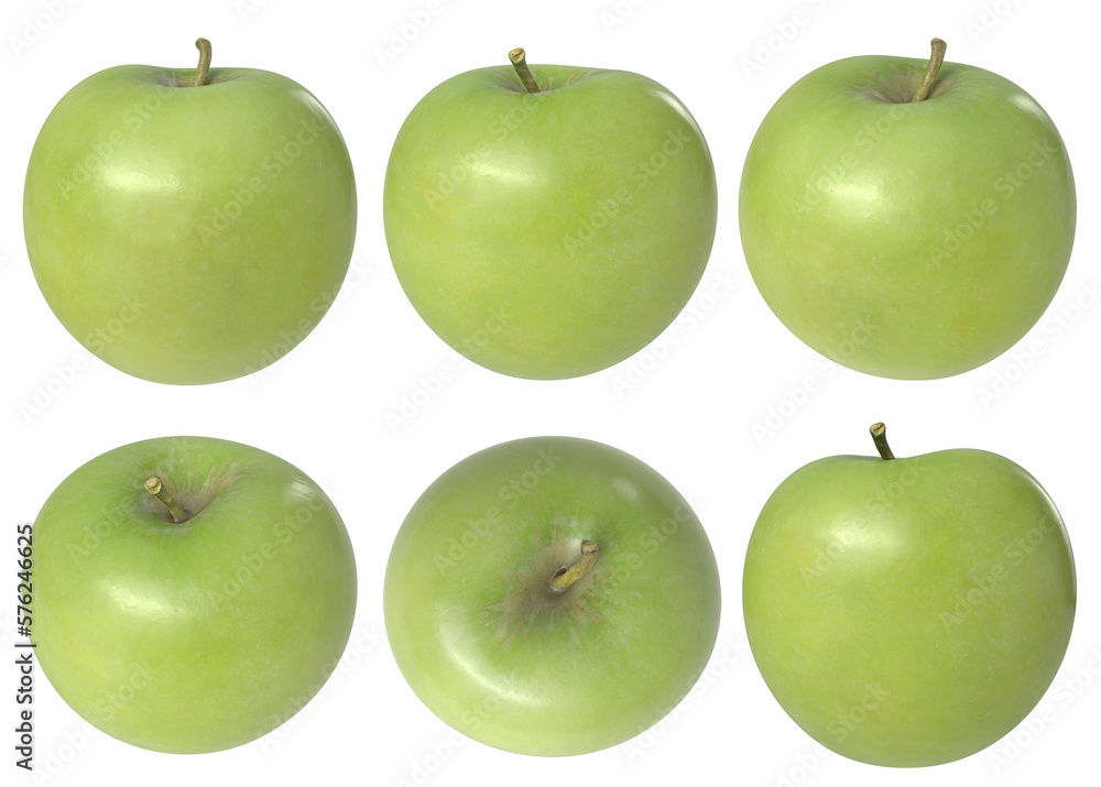 Apple Granny Smith set isolated transparent background 3d rendering
Apple Granny Smith set isolated transparent background 3d rendering