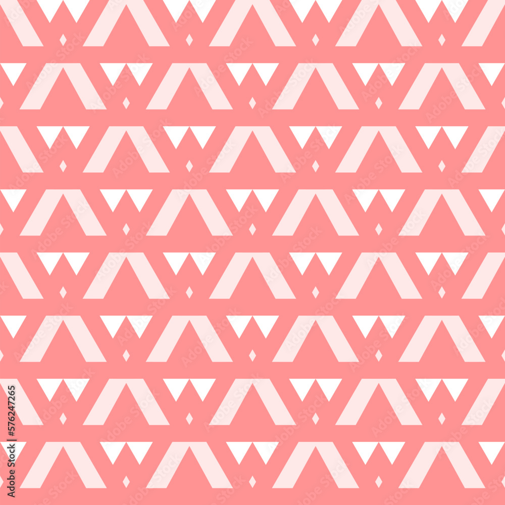 Vector seamless pattern of pink triangles for websites, wallpapers, curtains, dishes and other surfaces Vector seamless pattern of pink triangles for websites, wallpapers, curtains, dishes and other surfaces