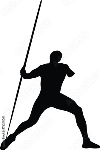 javelin throw male athlete disabled black silhouette