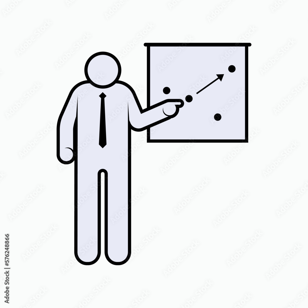 Explain Icon. Presentation Symbol - Vector. Explain Icon. Presentation Symbol - Vector.