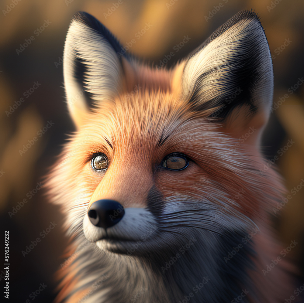 Obraz premium Cute fox in the wild