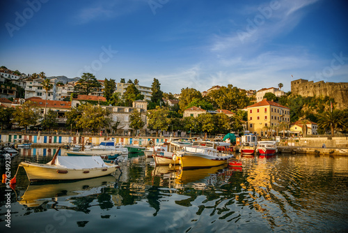 Small cozy port in Herceg Novi