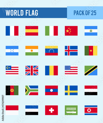 25 World Flags Square. icons Pack. vector illustration. Free Download 25 World Flags Square. icons Pack. vector illustration. - GFXLoad