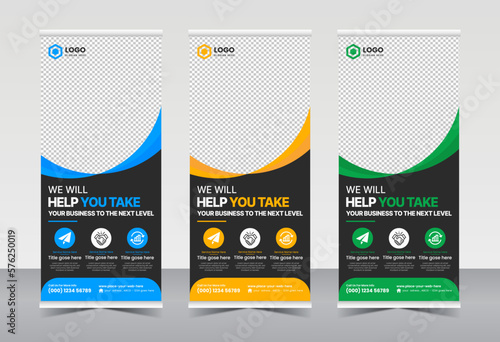Corporate rollup banner design template
