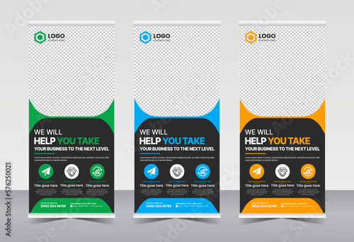 Corporate rollup banner design template