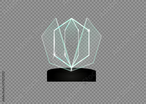 Glass Award winner, vector statuette