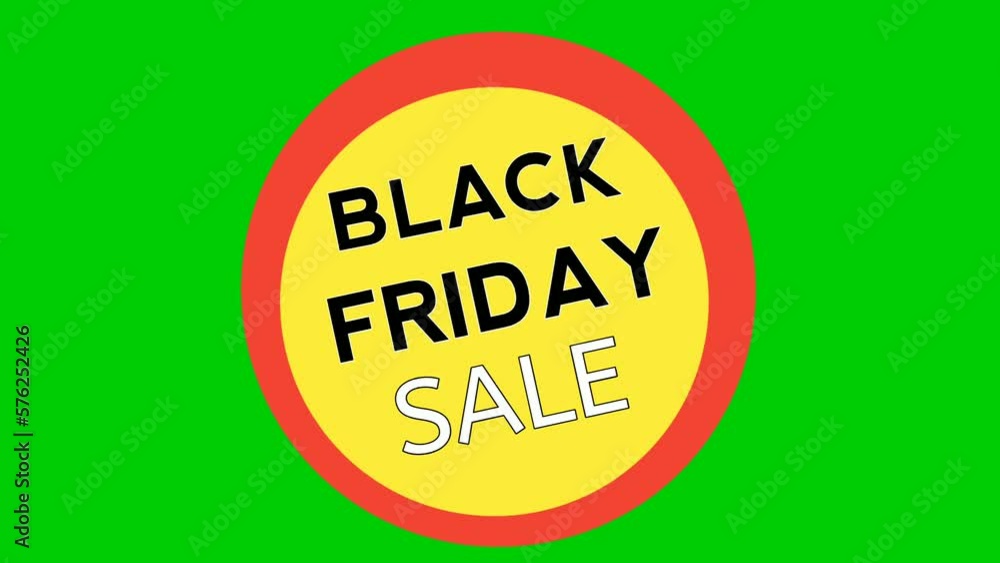 Black Friday sale animation text motion graphics in color circle on green screen background.discount store concept or video elements Black Friday sale animation text motion graphics in color circle on green screen background.discount store concept or video elements