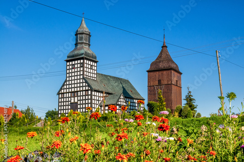 Half-timbered Church of St. Trinity in Wielki Buczek, Greater Poland Voivodeship, Poland photo