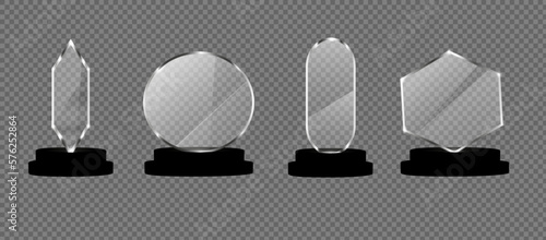 Glass Award winner, vector statuette